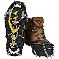 Los mejores  - KATELUO Crampones- Crampones Nieve Hielo- Crampones Hielo con 19 Dientes de Acero Inoxidable Antideslizante- Crampones…